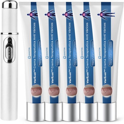 VariLuz™ Tratamiento de Várices con Tecnología de Luz Azul + Crema Terapéutica