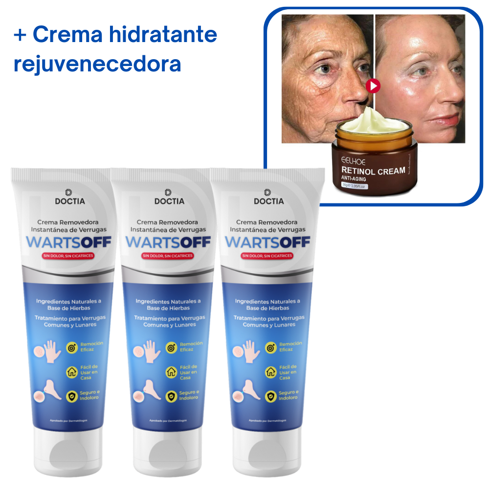 DOCTIA™ WartsOff Crema Removedora Instantánea de Verrugas